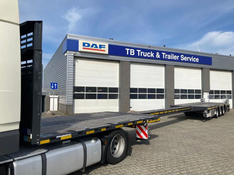Kässbohrer SPA M3 / 1N - 18 / 27 Heavy Duty uitschuifbare vlakke mega trailer met liftas, rongen en oprijplaten - Полуприцеп-фургон: фото 4 Kässbohrer SPA M3 / 1N - 18 / 27 Heavy Duty uitschuifbare vlakke mega trailer met liftas, rongen en oprijplaten - Полуприцеп-фургон: фото 4