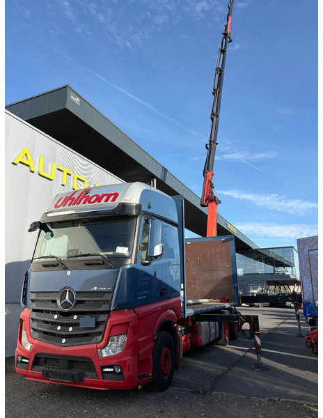 Mercedes-Benz Actros 2548 6X2 + Aanhanger*Palfinger crane*Cruise control*Airco* - Тентованный грузовик, Автоманипулятор: фото 2 Mercedes-Benz Actros 2548 6X2 + Aanhanger*Palfinger crane*Cruise control*Airco* - Тентованный грузовик, Автоманипулятор: фото 2