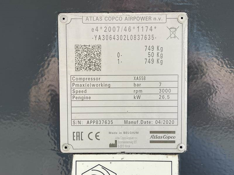 Atlas-Copco XAS 58 KD - Воздушный компрессор: фото 5 Atlas-Copco XAS 58 KD - Воздушный компрессор: фото 5