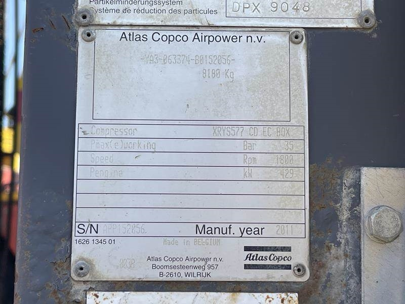 Atlas-Copco XRYS 577 CD - N - Воздушный компрессор: фото 3 Atlas-Copco XRYS 577 CD - N - Воздушный компрессор: фото 3