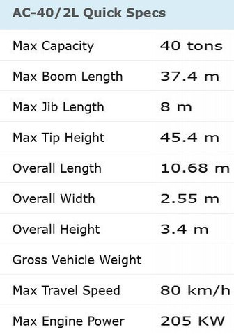 Terex AC40-2L - Вседорожный кран: фото 4 Terex AC40-2L - Вседорожный кран: фото 4