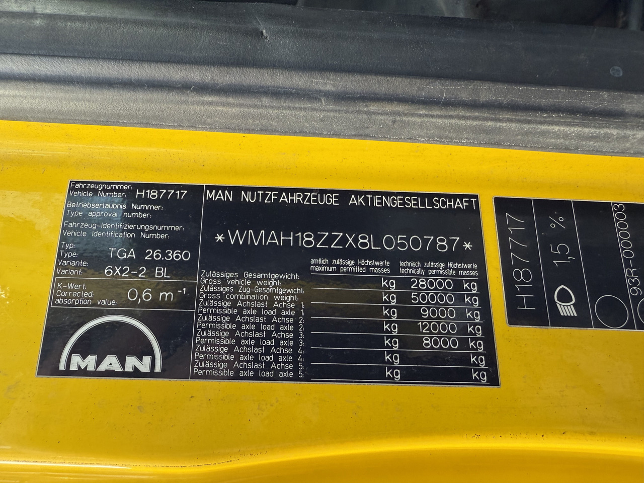 MAN TGA 26.360 6X2 Kipper Kran Palfinger 15500 - Самосвал, Автоманипулятор: фото 5 MAN TGA 26.360 6X2 Kipper Kran Palfinger 15500 - Самосвал, Автоманипулятор: фото 5