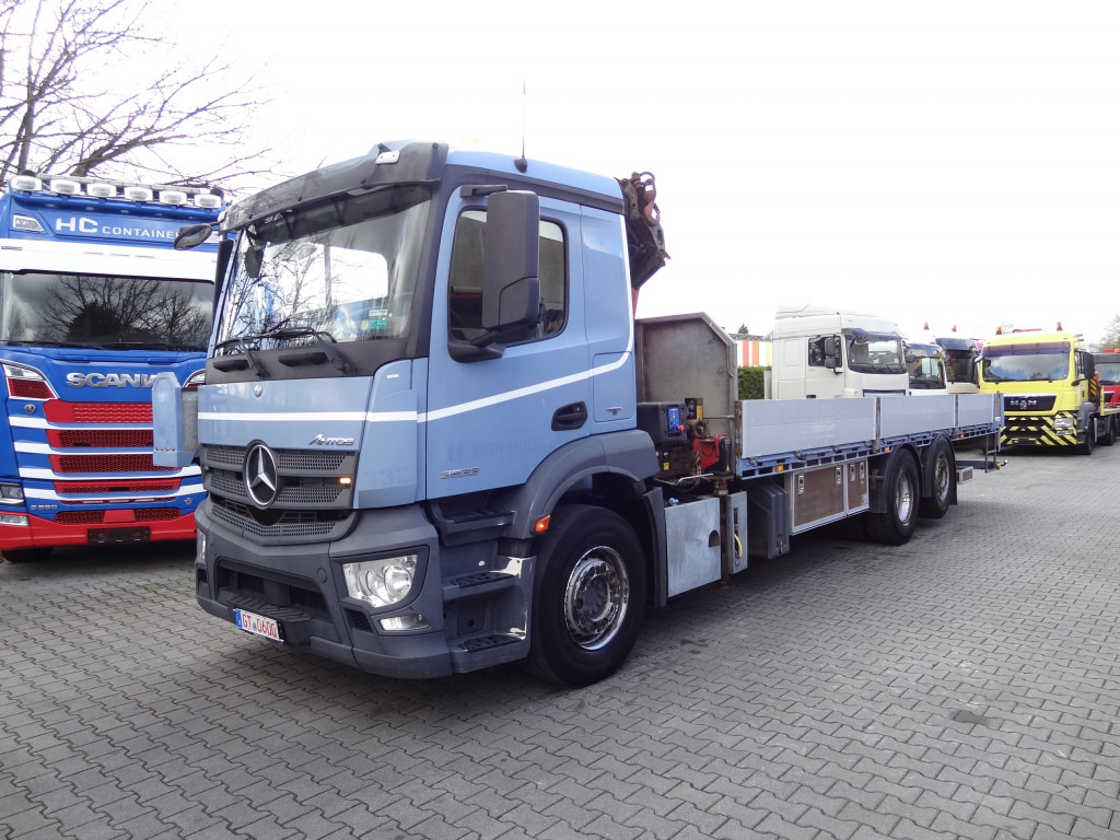 Грузовик бортовой/ Платформа, Автоманипулятор Mercedes-Benz Actros 2533 6X2 HMF 1820 Langmaterial: фото 9