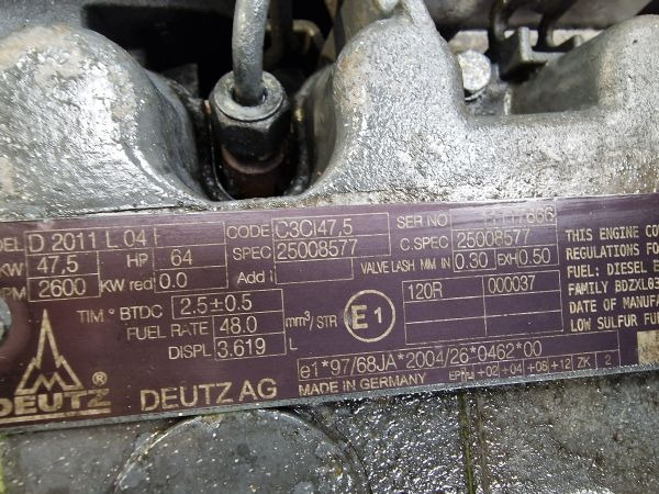 Deutz D2011 L04 Engine (Plant) - Двигатель для Строительной техники: фото 3 Deutz D2011 L04 Engine (Plant) - Двигатель для Строительной техники: фото 3