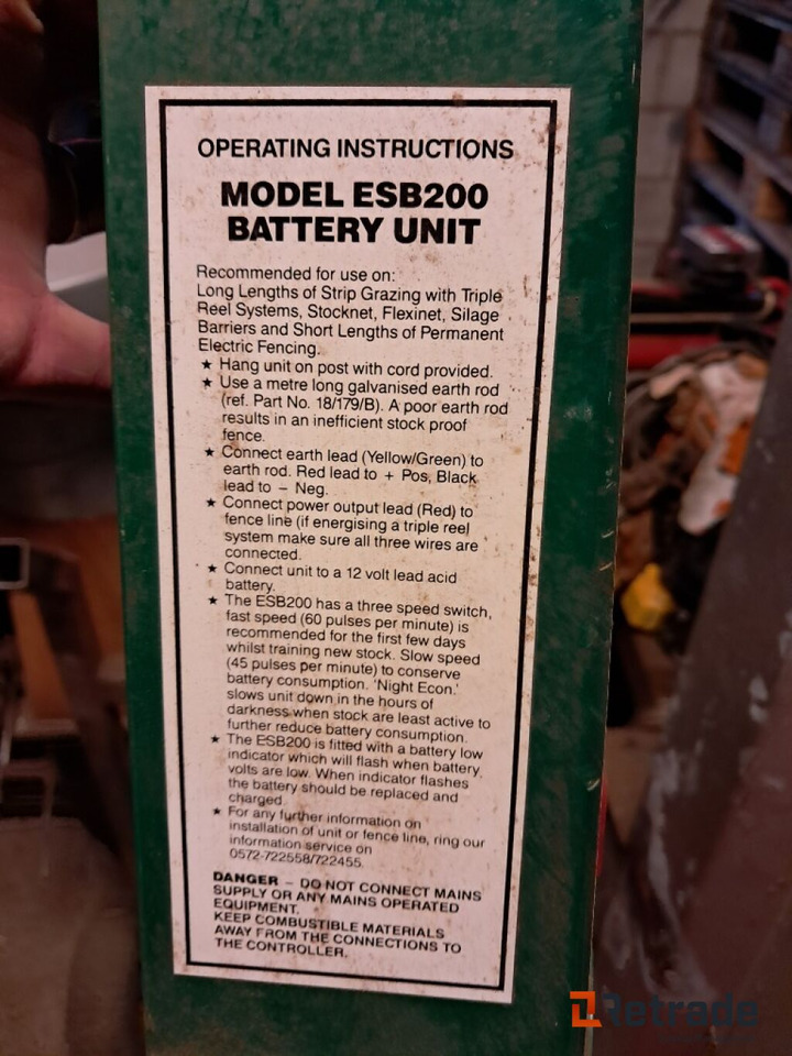 Hegnsapparat fra Electric Shepherd + 1000 m hegn ESB 200 - Сельскохозяйственная техника: фото 5 Hegnsapparat fra Electric Shepherd + 1000 m hegn ESB 200 - Сельскохозяйственная техника: фото 5