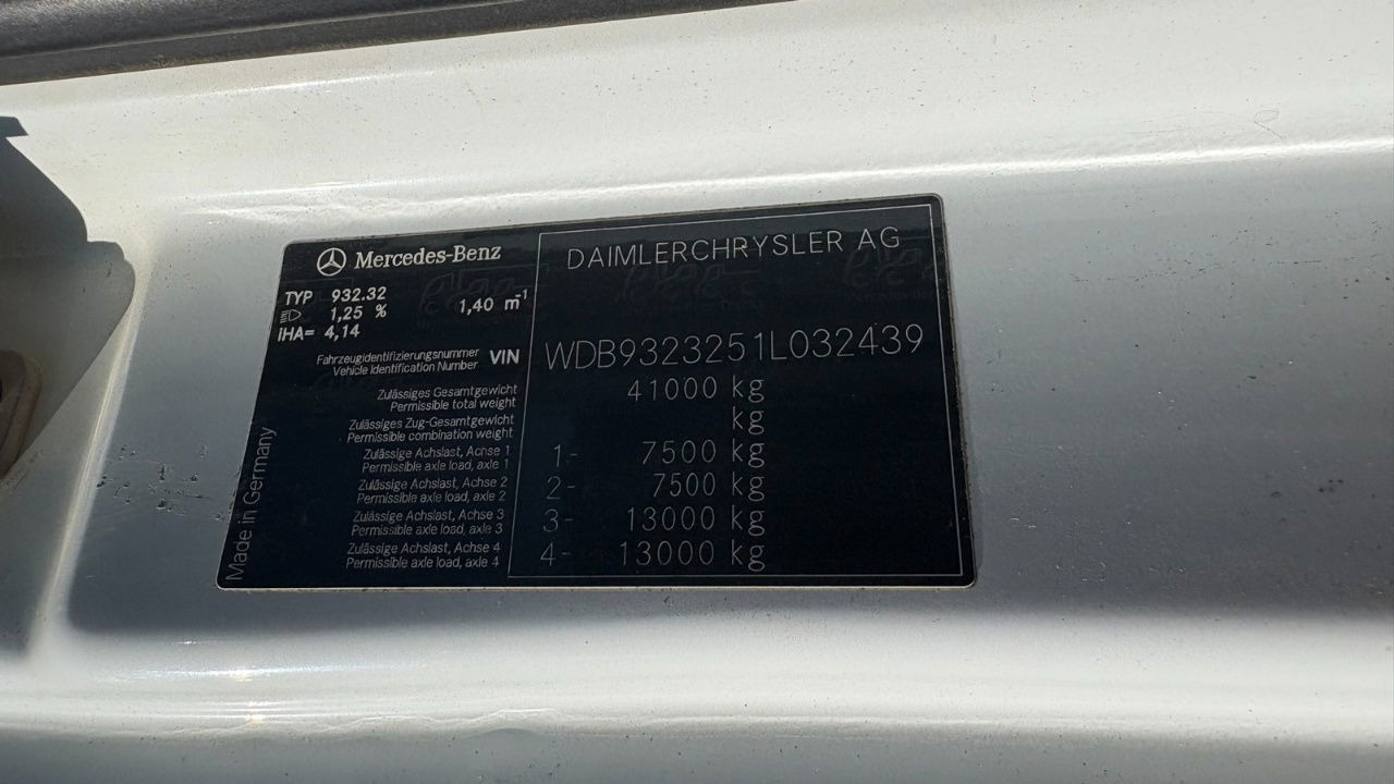 Самосвал Mercedes-Benz Actros 4141 K 8x6 tipper - 19m3 - spring suspension: фото 21 Самосвал Mercedes-Benz Actros 4141 K 8x6 tipper - 19m3 - spring suspension: фото 21