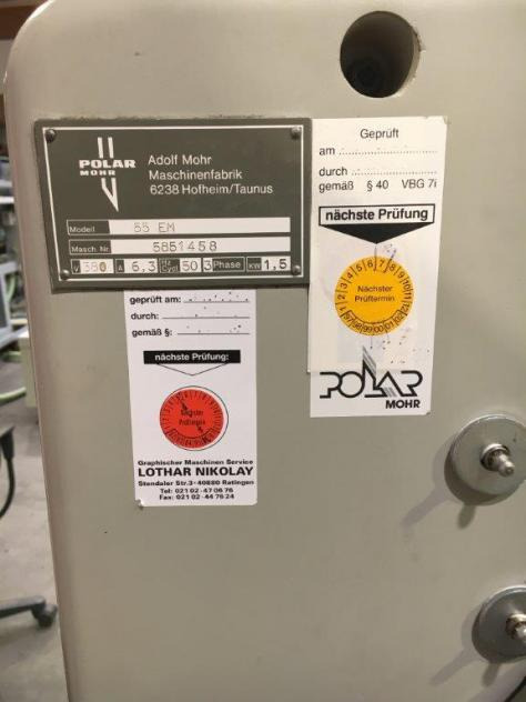 Polar Mohr 55 EM cutting machine - Бумагорезательная машина: фото 4 Polar Mohr 55 EM cutting machine - Бумагорезательная машина: фото 4