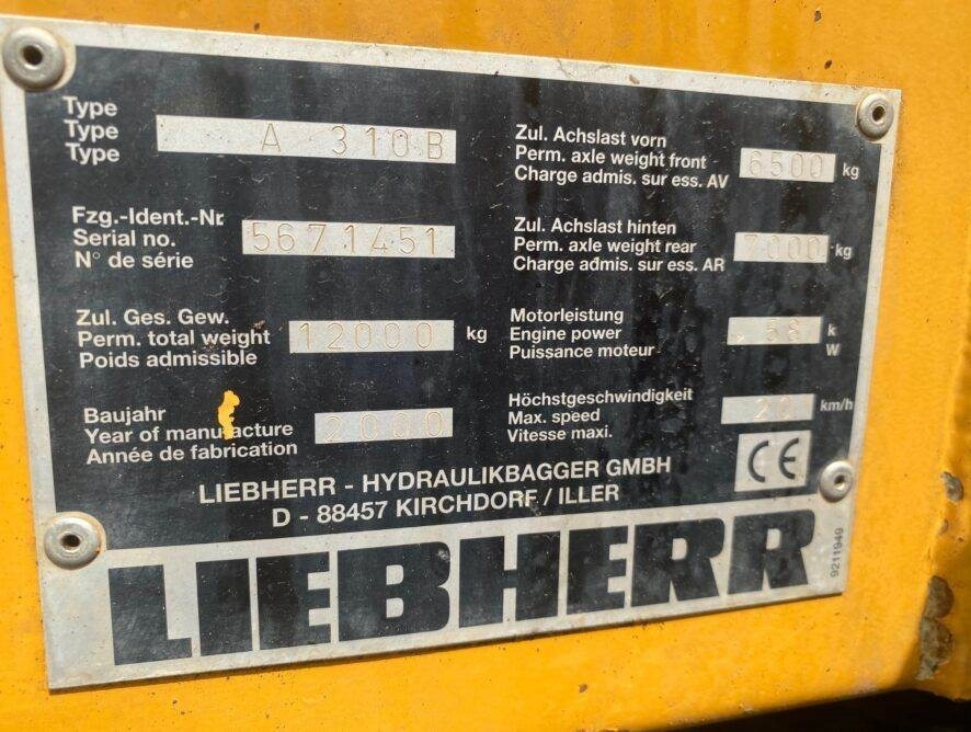Колёсный экскаватор Liebherr A310B: фото 12