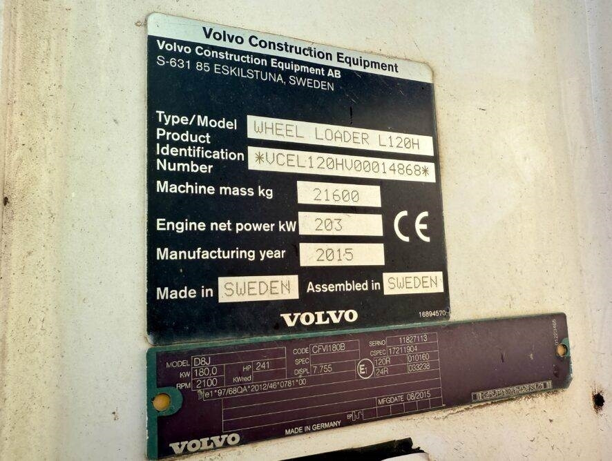 Volvo L120H  в лизинг Volvo L120H: фото 13