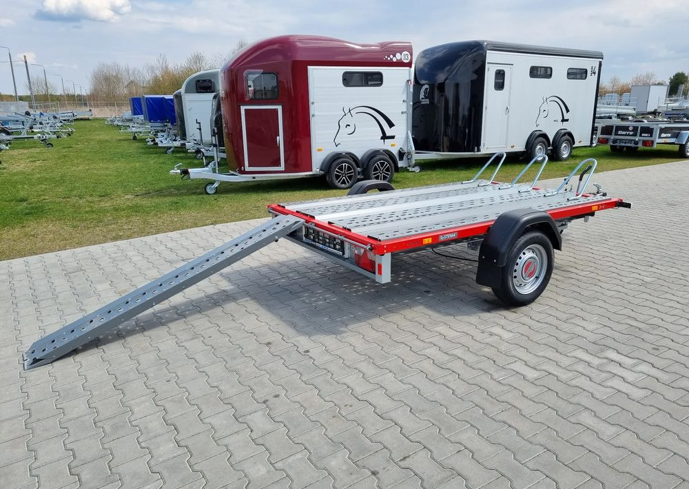 STEMA Stema STM 02 10-25-15.1 red | 251x153 cm 3 motocykle | DMC 1000kg - Прицеп для мотоцикла: фото 2 STEMA Stema STM 02 10-25-15.1 red | 251x153 cm 3 motocykle | DMC 1000kg - Прицеп для мотоцикла: фото 2
