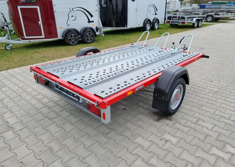 STEMA Stema STM 02 10-25-15.1 red | 251x153 cm 3 motocykle | DMC 1000kg - Прицеп для мотоцикла: фото 4 STEMA Stema STM 02 10-25-15.1 red | 251x153 cm 3 motocykle | DMC 1000kg - Прицеп для мотоцикла: фото 4