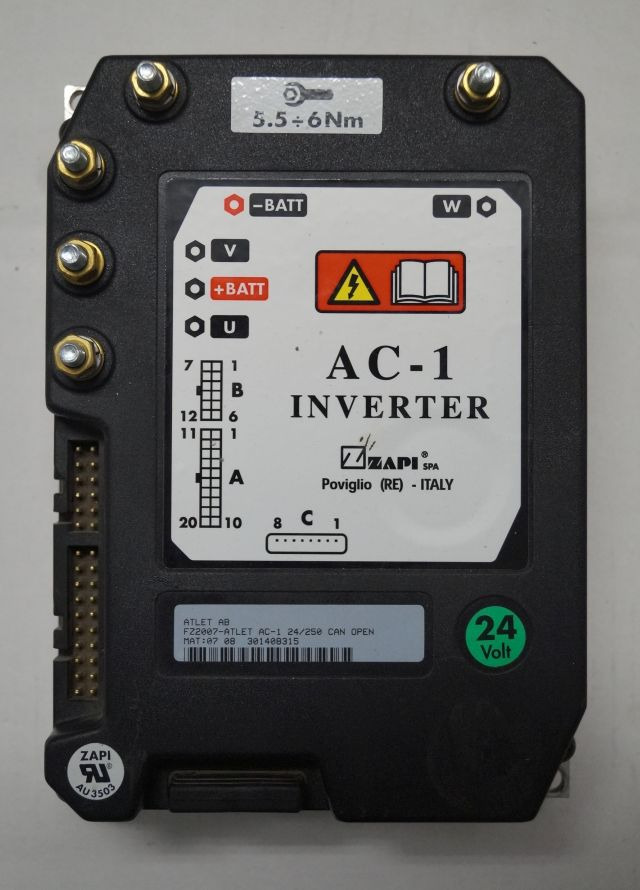 Atlet FZ2007 | Rijregeling Drive controller ZAPI AC1 FZ2007 24/250A can open sn. - Блок управления для Погрузочно-разгрузочной техники: фото 1 Atlet FZ2007 | Rijregeling Drive controller ZAPI AC1 FZ2007 24/250A can open sn. - Блок управления для Погрузочно-разгрузочной техники: фото 1
