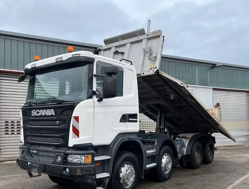 Scania G 450 8x4 | Meiller Bordmatik Wywrotka trójstronna | Retarder | 298.000 km!!!! | Euro 6 |1 właściciel - Самосвал: фото 2 Scania G 450 8x4 | Meiller Bordmatik Wywrotka trójstronna | Retarder | 298.000 km!!!! | Euro 6 |1 właściciel - Самосвал: фото 2