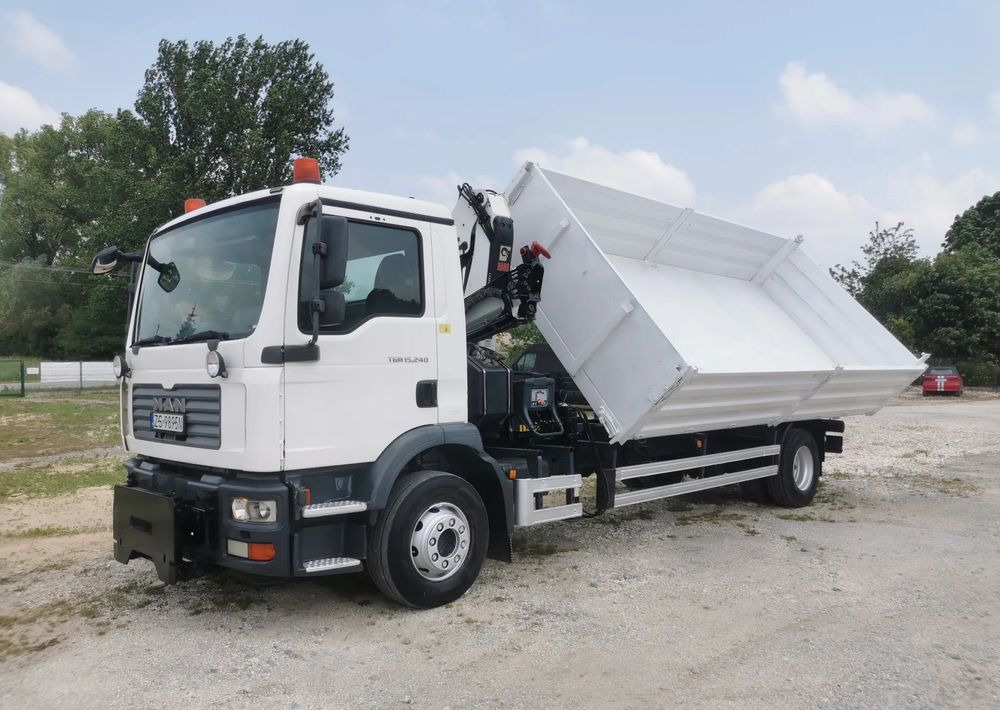 Самосвал MAN TGM 15.240 Żuraw HDS HIAB + kiper wywrotka + Płyta czołowa Mały przebieg Klima: фото 14