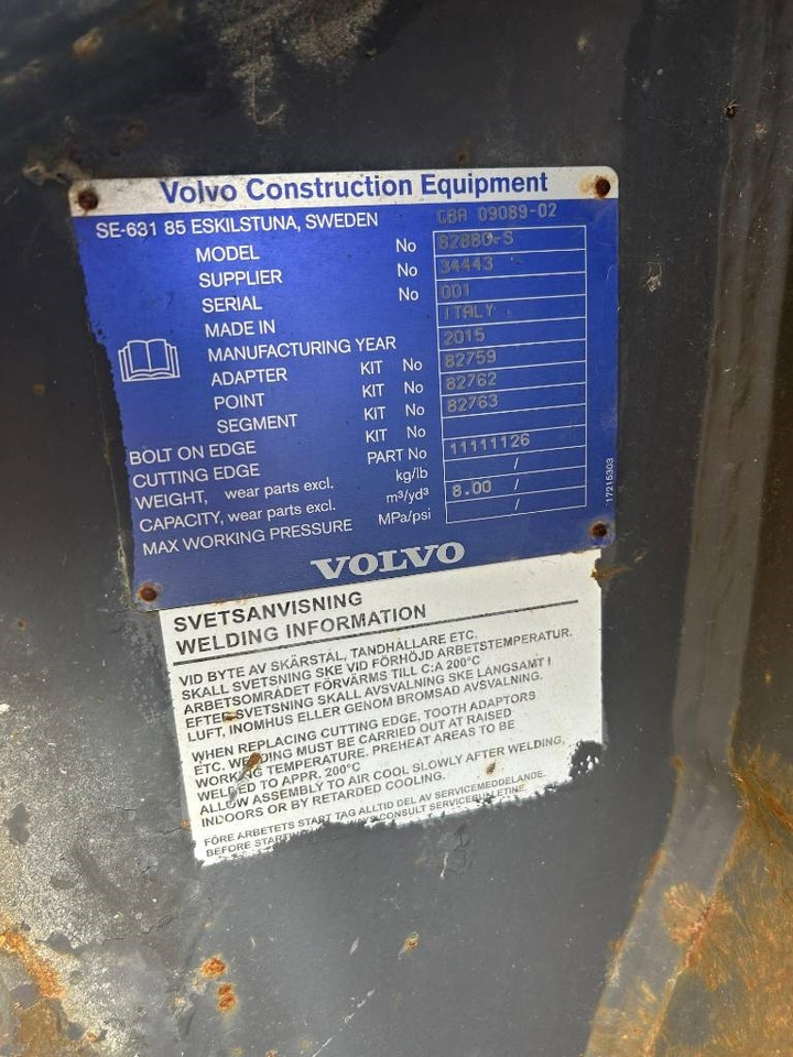 Volvo L350F Rock Bucket (Volvo) - Ковш для Строительной техники: фото 5 Volvo L350F Rock Bucket (Volvo) - Ковш для Строительной техники: фото 5
