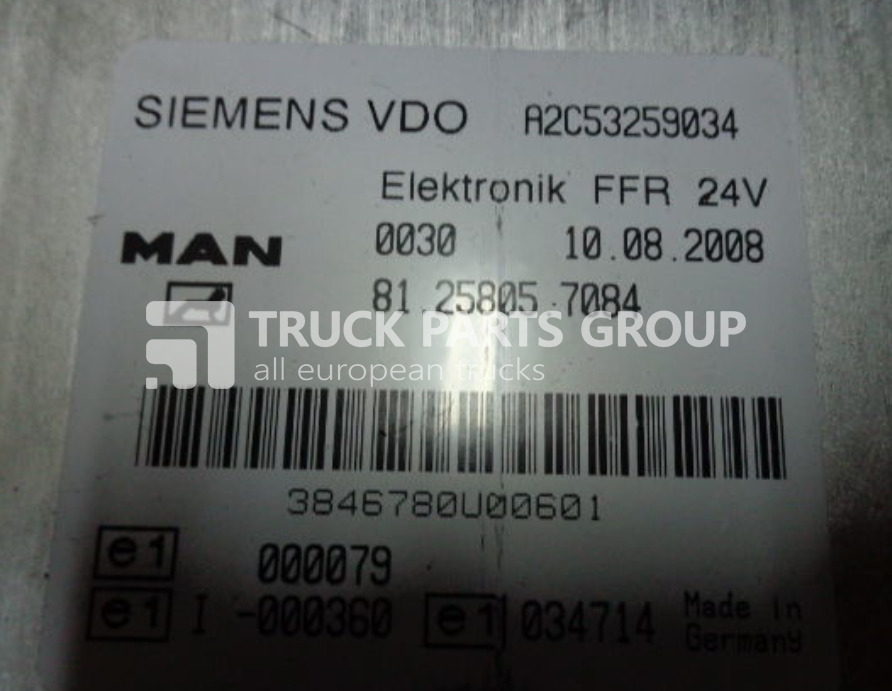 MAN FFR control unit, ECU, 81258057084, Siemens VDO, 81258057084, 81 control unit - Блок управления для Грузовиков: фото 2 MAN FFR control unit, ECU, 81258057084, Siemens VDO, 81258057084, 81 control unit - Блок управления для Грузовиков: фото 2