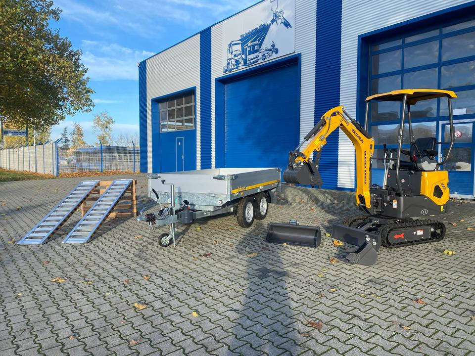 Minibagger BK1000JS im Komplettpaket mit Kippanhänger und Auffahrrampen *INKL.19% MWST*BERGER KRAUS*SOFORT!* - Мини-экскаватор: фото 2 Minibagger BK1000JS im Komplettpaket mit Kippanhänger und Auffahrrampen *INKL.19% MWST*BERGER KRAUS*SOFORT!* - Мини-экскаватор: фото 2
