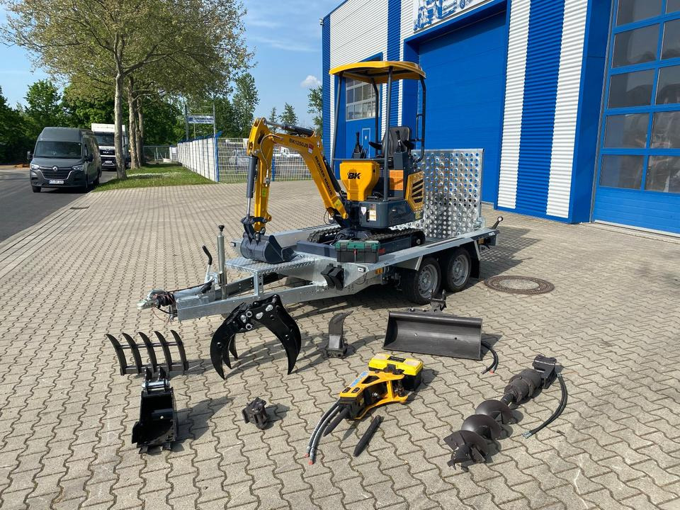 Minibagger BK1250JS + Tieflader + Zubehör *INKL.19% MWST*KUBOTA*BERGER KRAUS*JOYSTICK*SOFORT!* - Мини-экскаватор, Прицеп: фото 2 Minibagger BK1250JS + Tieflader + Zubehör *INKL.19% MWST*KUBOTA*BERGER KRAUS*JOYSTICK*SOFORT!* - Мини-экскаватор, Прицеп: фото 2