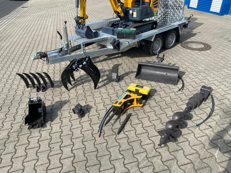 Minibagger BK1250JS + Tieflader + Zubehör *INKL.19% MWST*KUBOTA*BERGER KRAUS*JOYSTICK*SOFORT!* - Мини-экскаватор, Прицеп: фото 3 Minibagger BK1250JS + Tieflader + Zubehör *INKL.19% MWST*KUBOTA*BERGER KRAUS*JOYSTICK*SOFORT!* - Мини-экскаватор, Прицеп: фото 3