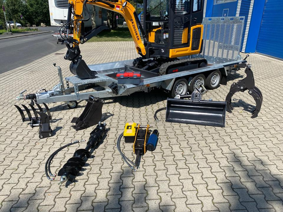 Minibagger BK2000KSR + Tieflader + Zubehör *INKL.19% MWST*BERGER KRAUS*YANMAR*SCHWENKARM* VERSTELLFAHRWERK* - Мини-экскаватор, Прицеп: фото 2 Minibagger BK2000KSR + Tieflader + Zubehör *INKL.19% MWST*BERGER KRAUS*YANMAR*SCHWENKARM* VERSTELLFAHRWERK* - Мини-экскаватор, Прицеп: фото 2