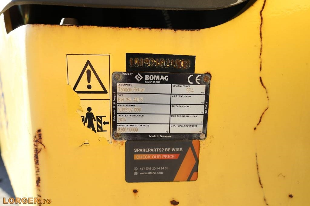 Дорожный каток Bomag BW 154 AD-5: фото 17