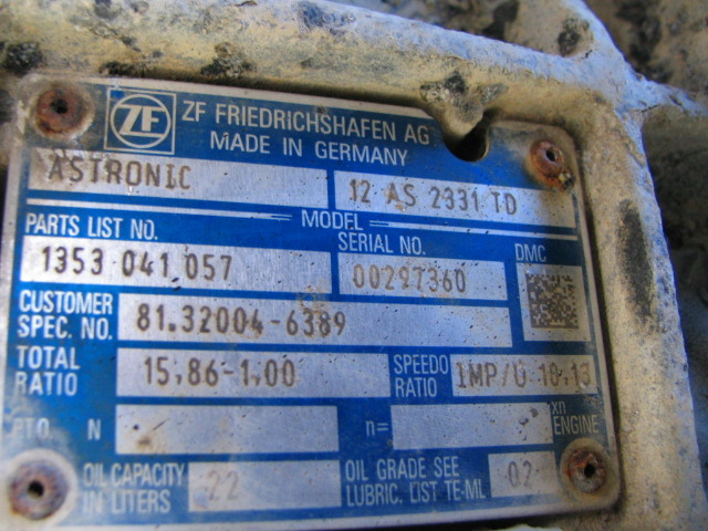 MAN TGX TGS EURO6 // Skrzynia biegow z retarderem 12 AS 2331 TD - Коробка передач для Грузовиков: фото 1 MAN TGX TGS EURO6 // Skrzynia biegow z retarderem 12 AS 2331 TD - Коробка передач для Грузовиков: фото 1