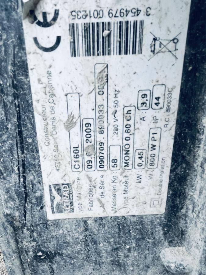 ALTRAD Bétonnière C160L - Бетономешалка: фото 1 ALTRAD Bétonnière C160L - Бетономешалка: фото 1