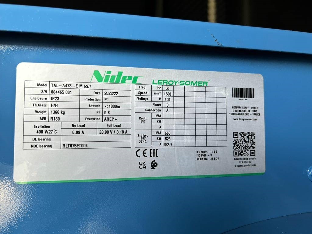Новый Электрогенератор Baudouin 6M33G660/5 - 650 kVA Generator - DPX-19879: фото 12