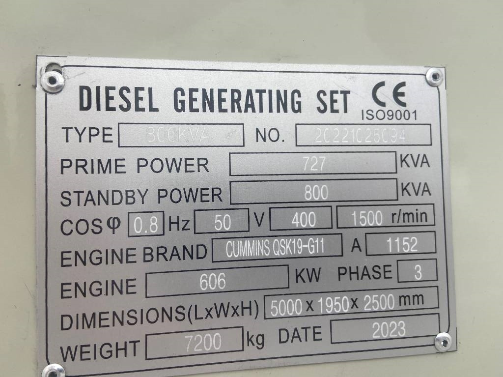 Cummins QSK19-G11 - 800 kVA Generator - DPX-19849 - Электрогенератор: фото 4 Cummins QSK19-G11 - 800 kVA Generator - DPX-19849 - Электрогенератор: фото 4
