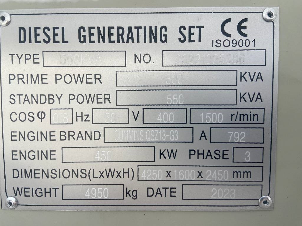 Cummins QSZ13-G13 - 550 kVA Generator - DPX-19846 - Электрогенератор: фото 4 Cummins QSZ13-G13 - 550 kVA Generator - DPX-19846 - Электрогенератор: фото 4