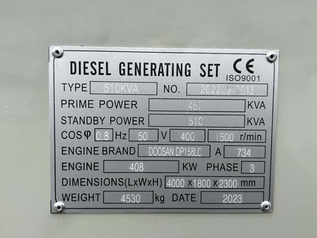 Doosan DP158LC - 510 kVA Generator - DPX-19855 - Электрогенератор: фото 4 Doosan DP158LC - 510 kVA Generator - DPX-19855 - Электрогенератор: фото 4