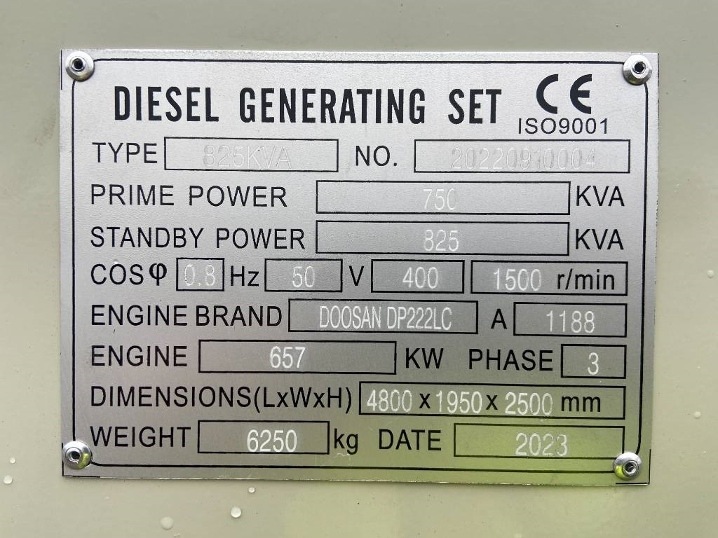 Doosan DP222LC - 825 kVA Generator - DPX-19858 - Электрогенератор: фото 4 Doosan DP222LC - 825 kVA Generator - DPX-19858 - Электрогенератор: фото 4
