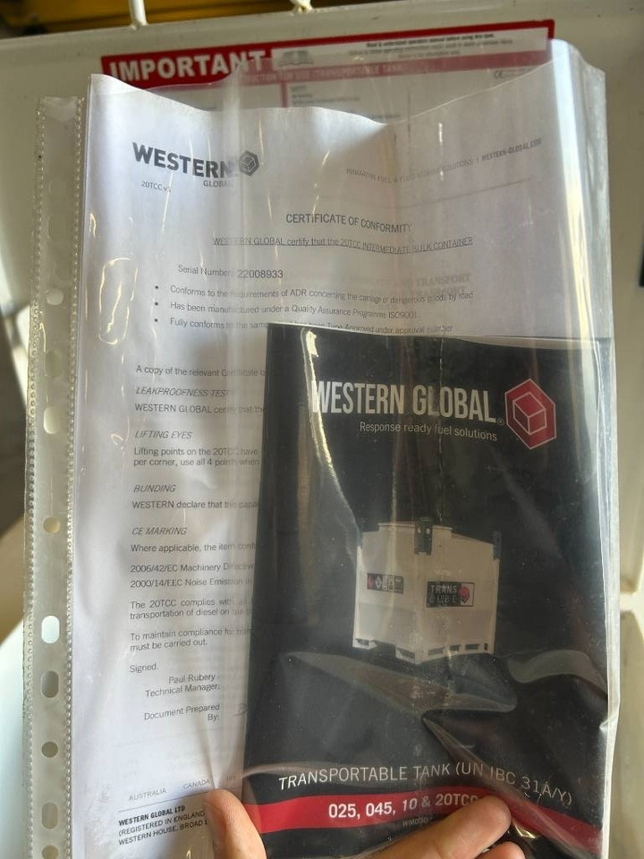 Western Global 20TCC - 2.000 Liter Diesel Tank - DPX-25083 - Резервуар для хранения: фото 5 Western Global 20TCC - 2.000 Liter Diesel Tank - DPX-25083 - Резервуар для хранения: фото 5