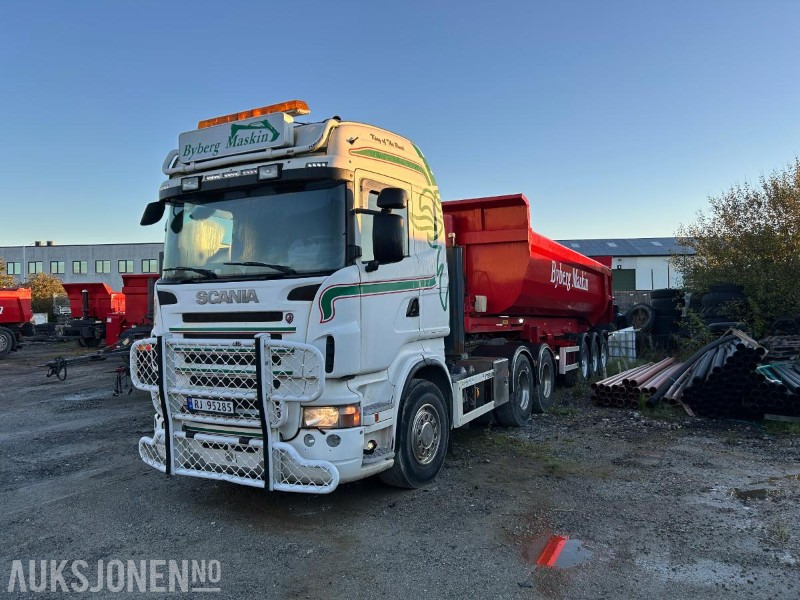 2009 Scania R560 Kombibil selges komplett Tippsemi og Maskinslep - Самосвал: фото 1 2009 Scania R560 Kombibil selges komplett Tippsemi og Maskinslep - Самосвал: фото 1