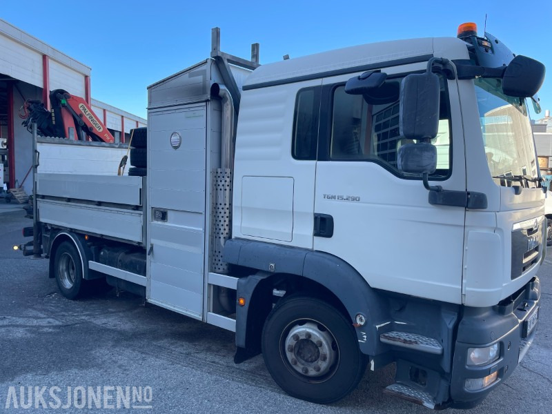 2013 MAN TGM 15.290 E- verkspåbygg med bakmontert kran og vinsj EU godkjent til 28.02.2026 110.980km - Грузовик бортовой/ Платформа, Автоманипулятор: фото 3 2013 MAN TGM 15.290 E- verkspåbygg med bakmontert kran og vinsj EU godkjent til 28.02.2026 110.980km - Грузовик бортовой/ Платформа, Автоманипулятор: фото 3