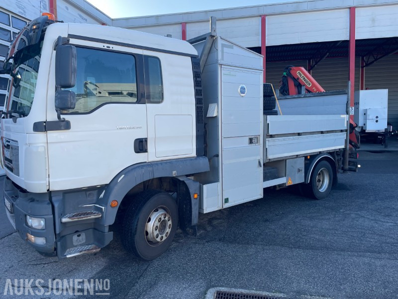 2013 MAN TGM 15.290 E- verkspåbygg med bakmontert kran og vinsj EU godkjent til 28.02.2026 110.980km - Грузовик бортовой/ Платформа, Автоманипулятор: фото 1 2013 MAN TGM 15.290 E- verkspåbygg med bakmontert kran og vinsj EU godkjent til 28.02.2026 110.980km - Грузовик бортовой/ Платформа, Автоманипулятор: фото 1