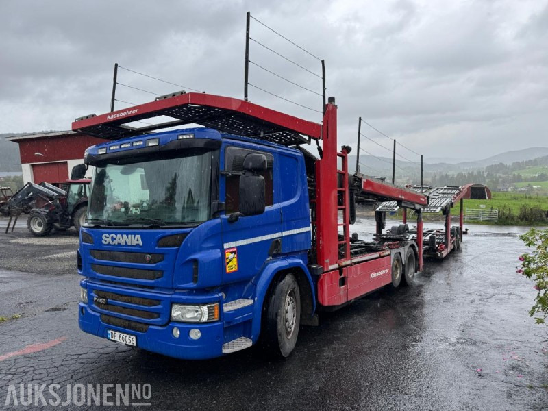 Автовоз 2015 Scania P 450 biltransport med henger / EU-godkjent: фото 1
