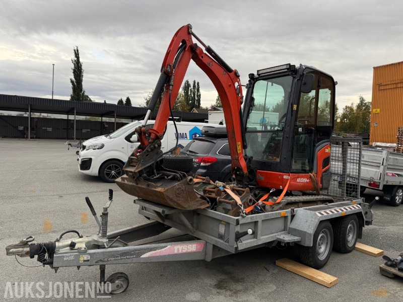 2018 Kubota KX019-4 minigraver m/ Tysse XTREME maskinhenger - Мини-экскаватор: фото 1 2018 Kubota KX019-4 minigraver m/ Tysse XTREME maskinhenger - Мини-экскаватор: фото 1