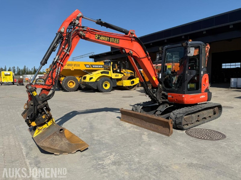 2018 Kubota U55-4 BELTEGRAVER ENGCON TILTROTATOR 2 SKUFFER SERVICEHISTORIKK SENTRALSMØRING - Экскаватор: фото 1 2018 Kubota U55-4 BELTEGRAVER ENGCON TILTROTATOR 2 SKUFFER SERVICEHISTORIKK SENTRALSMØRING - Экскаватор: фото 1