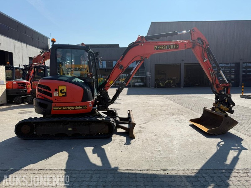 2018 Kubota U55-4 BELTEGRAVER ENGCON TILTROTATOR 2 SKUFFER SERVICEHISTORIKK SENTRALSMØRING - Экскаватор: фото 4 2018 Kubota U55-4 BELTEGRAVER ENGCON TILTROTATOR 2 SKUFFER SERVICEHISTORIKK SENTRALSMØRING - Экскаватор: фото 4