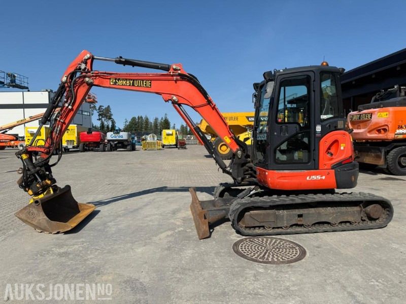2018 Kubota U55-4 BELTEGRAVER ENGCON TILTROTATOR 2 SKUFFER SERVICEHISTORIKK SENTRALSMØRING - Экскаватор: фото 3 2018 Kubota U55-4 BELTEGRAVER ENGCON TILTROTATOR 2 SKUFFER SERVICEHISTORIKK SENTRALSMØRING - Экскаватор: фото 3