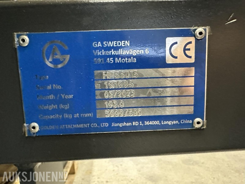 UBRUKT GA Hydrauliske Pallegafler Manitou 5t, 1500 x 1600 - Навесное оборудование для Строительной техники: фото 5 UBRUKT GA Hydrauliske Pallegafler Manitou 5t, 1500 x 1600 - Навесное оборудование для Строительной техники: фото 5