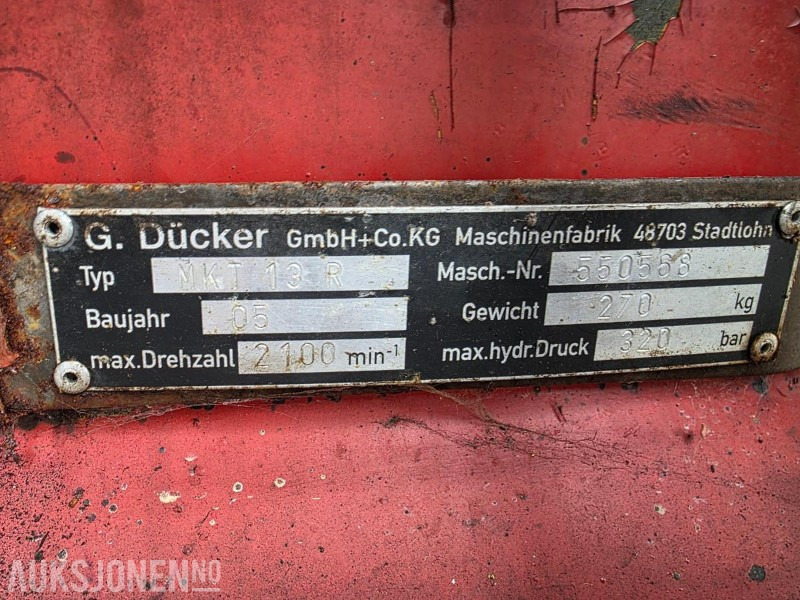 2005 G. Dücker GmbH & Co. KG MKT 13 R hydraulisk beitepuss / kantklipper - Сельскохозяйственная техника: фото 5 2005 G. Dücker GmbH & Co. KG MKT 13 R hydraulisk beitepuss / kantklipper - Сельскохозяйственная техника: фото 5