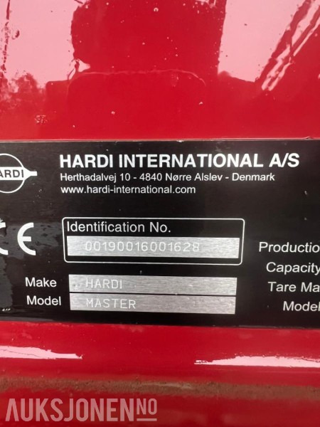 2019 Hardi Master 1200 - Сельскохозяйственная техника: фото 3 2019 Hardi Master 1200 - Сельскохозяйственная техника: фото 3