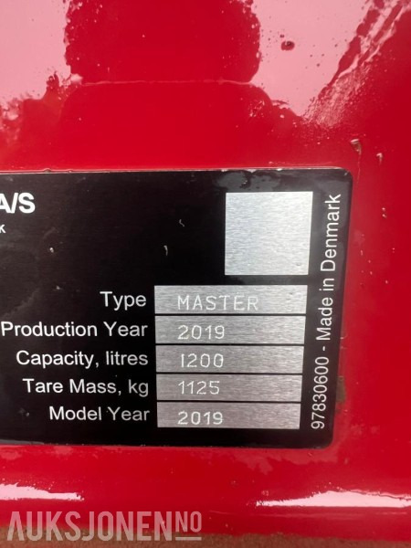 2019 Hardi Master 1200 - Сельскохозяйственная техника: фото 4 2019 Hardi Master 1200 - Сельскохозяйственная техника: фото 4