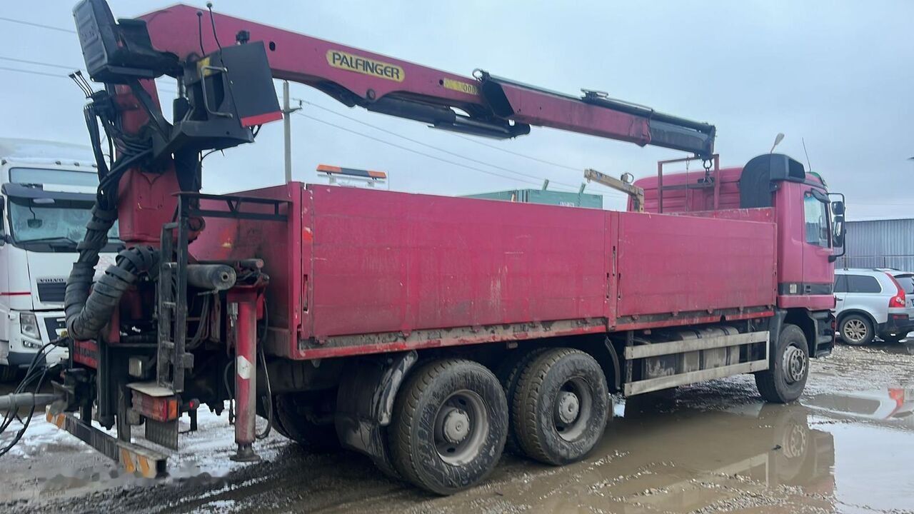 Mercedes-Benz Actros MP1 6x4 + Palfinger Krane - Автоманипулятор, Грузовик бортовой/ Платформа: фото 1 Mercedes-Benz Actros MP1 6x4 + Palfinger Krane - Автоманипулятор, Грузовик бортовой/ Платформа: фото 1