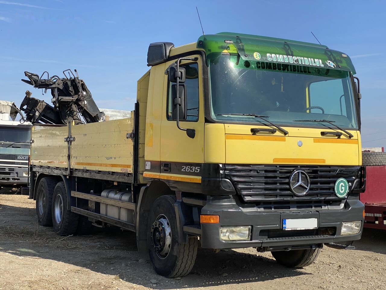 Mercedes-Benz Dropside camion Mercedes-Benz Actros MP1 V6 2635 + KRANE HIAB 17 - Автоманипулятор, Грузовик бортовой/ Платформа: фото 5 Mercedes-Benz Dropside camion Mercedes-Benz Actros MP1 V6 2635 + KRANE HIAB 17 - Автоманипулятор, Грузовик бортовой/ Платформа: фото 5