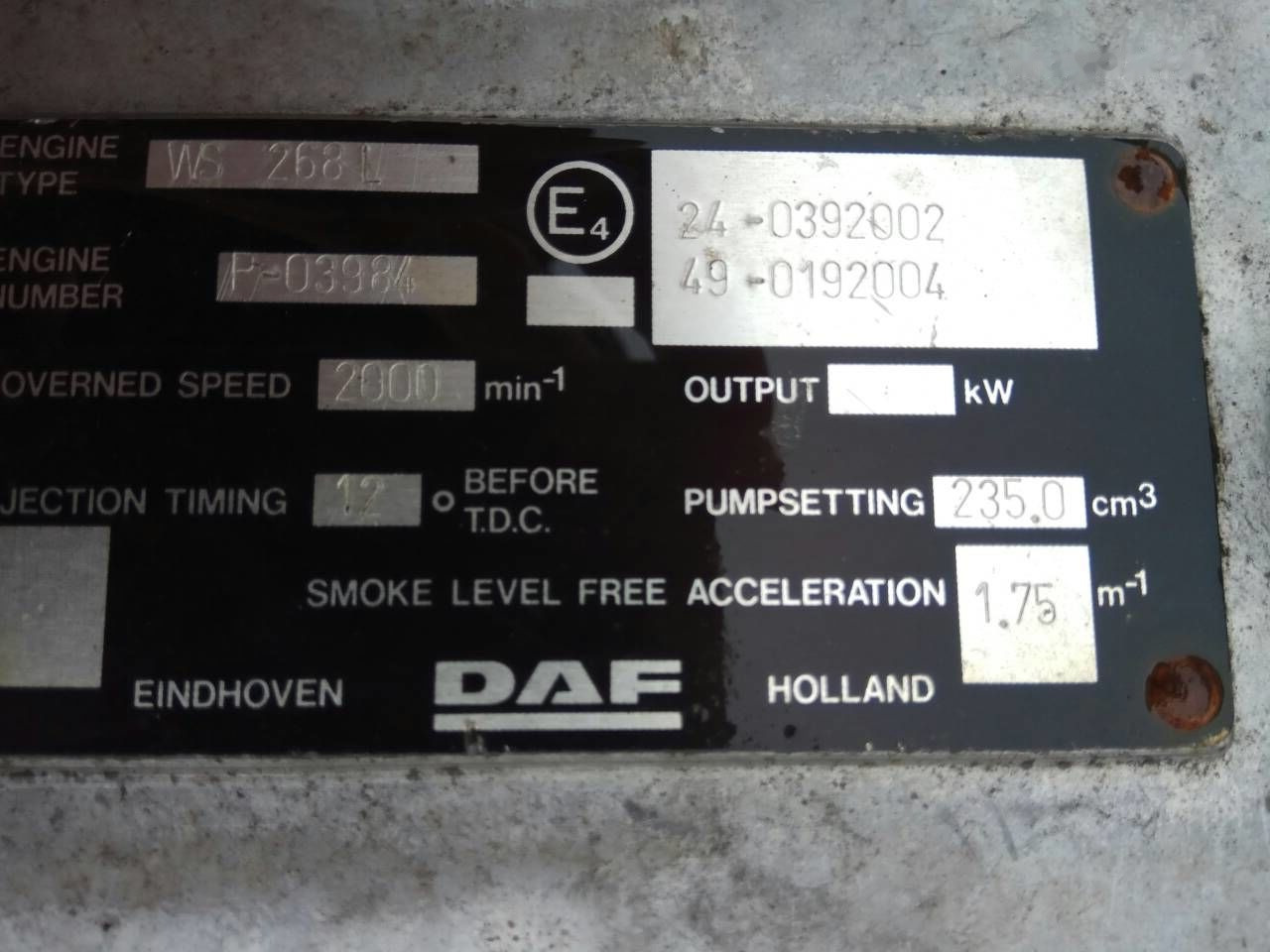 DAF ATI WS 268 L DAF 85, 95 - Двигатель для Грузовиков: фото 3 DAF ATI WS 268 L DAF 85, 95 - Двигатель для Грузовиков: фото 3