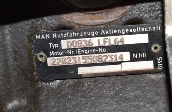 MAN D0836LFL64 MAN tgl tgm - Двигатель для Грузовиков: фото 2 MAN D0836LFL64 MAN tgl tgm - Двигатель для Грузовиков: фото 2