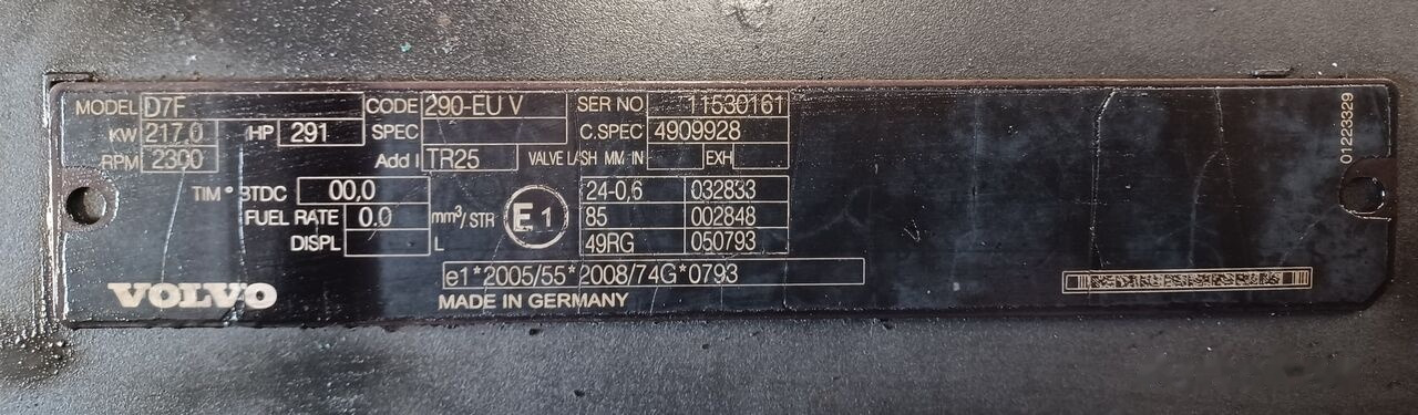 Volvo D7F 290 E5   Volvo FL - Двигатель для Грузовиков: фото 5 Volvo D7F 290 E5   Volvo FL - Двигатель для Грузовиков: фото 5